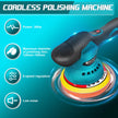 Cordless Car Polisher Buffer Machine, with 2X 2.0Ah Batteries 8 Variable Speed, 125Mm Base for Car Detailing
