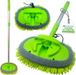 Car Cleaning Brush Microfibre Mop Telescopic Car Wash Brush with Extendable Handle & Scratch Free Head Washing Kit - Suitable for Cleaning Cars, Caravans, Van, Truck, Boat Etc.