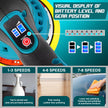 Cordless Car Polisher Buffer Machine, with 2X 2.0Ah Batteries 8 Variable Speed, 125Mm Base for Car Detailing
