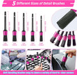 47PCS Car Detailing Kit Interior Cleaner, Car Cleaning Supplies with High Power Car Vacuum Cleaner,Auto Detailing Kit,Car Wash Kit with Bucket Detailing Brush Set, Pink Car Accessories for Women